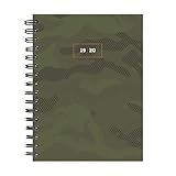 Army Green Camo Medium Daily Weekly Monthly 2020 Planner: July 2019 - June 2020 (Academic School Yea by