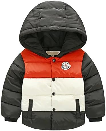 Wxian Unisex Children Monster Art Hooded Warm Puffer Jacket Down Coat
