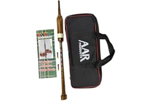AAR Long Bagpipe Practice Chanter Length 21" Natural color Rosewood Scottish Highland Reeds, Bag & Book