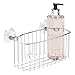 iDesign Reo Metal Power Lock Suction Rack for Bathroom, Kitchen Use
