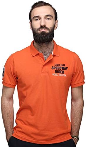 Rock Hooper Men's Polo T-Shirt Half Sleeve - Orange