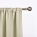 NICETOWN Thermal Insulated Blackout Beige Curtain - Tie Up Shade (Rod Pocket Panel, 46