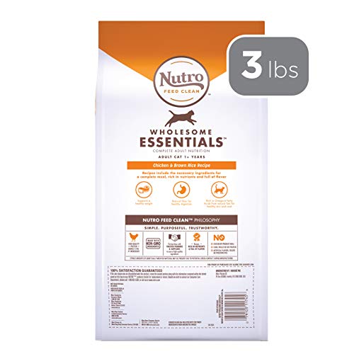 NUTRO WHOLESOME ESSENTIALS Adult Indoor Natural Dry Cat Food for Healthy Weight FarmRaised