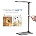 MoKo LED Desk Lamp, 8W Eye-Care Smart Touch Control Table Lamps with Rugged Aluminum Alloy Body, Stepless Adjusted Color Temperature/Brightness Level, Rotatable Arm/Head, Memory Function - Dark Gray