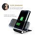 3 Coil Qi Fast Wireless Charging Stand, Foldable Inductive Phone Charger Station Powermat for iPhone 8/ iPhone x, Samsung Galaxy S6-S8/Edge, HTC 8X, Google Nexus 4-7 and more Qi-Enabled devices