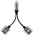 LABOL 2 in 1 Compatible with iPhone 7/7 Plus/8/8 Plus/X Headphones Jack Double Lightning Adapter/Converter Support iOS 12,Listen to Music and Charge simultaneously- Silver