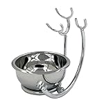 Strong Brush Stand,Safety Straight Razor Stand,Stainless Steel Heavy Shaving Soap Bowl,Dad Gifts,boyfriend Gifts,Husband Gifts for Him