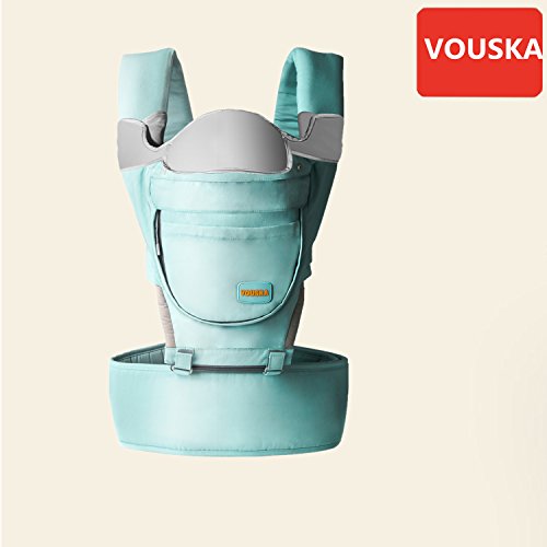Baby Carrier,Baby Carriers Front and Back -The COMPLETE All Seasons 360 Ergonomic Baby & Child Carrier with Baby Hip Seat,8 in 1,Newborn to Toddler,2017 New Style By VOUSKA