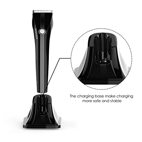 Spaire Hair Clippers Cordless Beard Trimmer Kit Antirust Ceramic Blade Rechargeable Non-slip Circle Handle for Men, Kids, Pet Grooming - Thumbnail 4