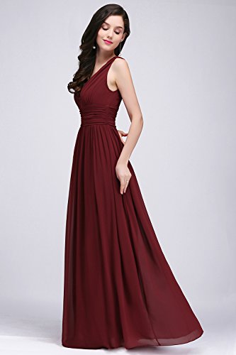 MisShow-Damen-Elegant-A-Linie-V-Ausschnitt-Chiffon-Abendkleid-Ballkleid-Brautjungfernkleid-Maxilang-32-46
