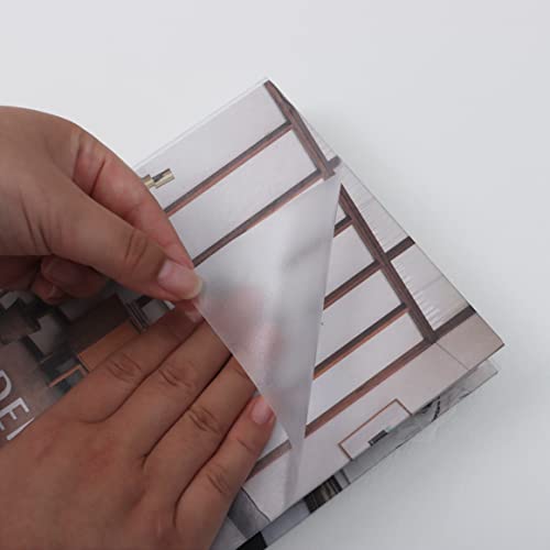 Window Privacy Film Frosted Glass Window Film 17.7\'\'x118\'\' Clear Contact Paper Self-Adhesive Book Cover Removable Protective Film Waterproof Liner Drawer Shelf Kitchen Cabinet Desk Fridge Roll