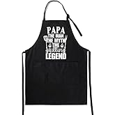 InnoBeta Papa Gifts, Grandpa Apron with Pocket and Adjustable Neck Strap, Kitchen Cooking Cute Apron, Birthday, Christmas, Grandpa Kitchen Gift