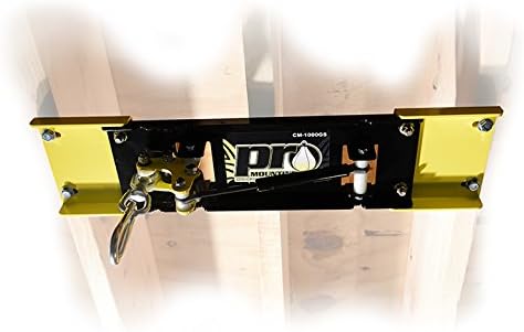 PRO Mountings – Gas Spring Anti Noise and Vibration Ceiling Mount for 90 lb Punching Bags (CM-90) | Fast DIY Easy Installation on Joists, Drywall, Concrete and Unistrut | Quiet Gas Springs