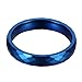 4mm Tungsten Ring Royal Blue Plated Diamond Cut Brilliant Rings for Women Domed Wedding Bands Engagement Promise Ring, Slim Tail Ring