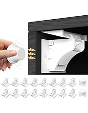 Magnetic Cabinet Locks,Baby Proofing Child Safety Cabinet Locks(16 Locks+2 Keys), Baby Safety Locks for Cabinets and Drawers- Kitchen Drawer Baby Cabinet Locks Child Safety Latches