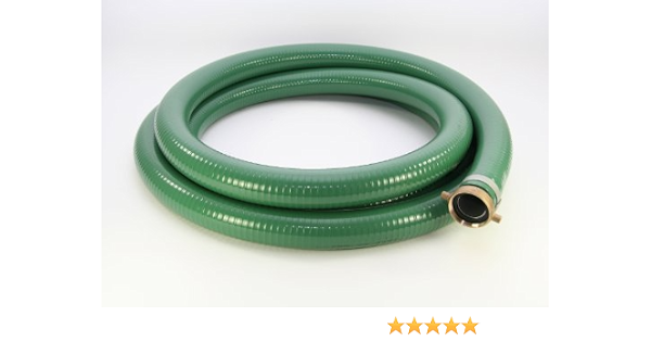 Abbott Rubber Pvc Suction Hose Assembly, Green, 1-1/2" Male X Female Npsm, 70 Psi Max Pressure, 25' Length, 1-1/2" Id (708289321280)