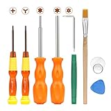 MoKo Repair Tool Kit for Nintendo, 9 in 1 Professional Screwdrivers L Wrench Cleaning Brush Precision Tool Set, for Nintendo Switch, Nintendo Wii / 2DS / 3 DS / DS Lite / GBA / Gamecube and More