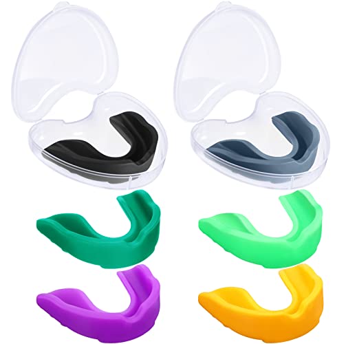 BBTO 6 Pack Kids Youth Mouth Guard for Football Sports, Neon Colors Boys Girls Sports Mouthguard with Case, Soft Mouth Guard for Hockey Boxing MMA Basketball, Ages 4+ at Amazon