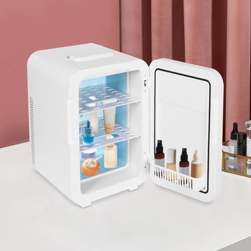 20L Mini Fridge with Temperature Control for Skincare, 220V Thermoelectric Cooler and Warmer for Drink Office Dorm Bedroom Car (20L)