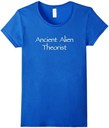 Womens The Official "ANCIENT ALIEN THEORIST" Funny T-shirt Small Royal Blue