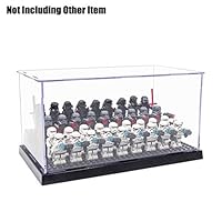 Tingacraft Acrylic Display Case/Box (9.4 x 5.5 x 4.7 inch) Black Self-Assembly Dustproof for Minifigure