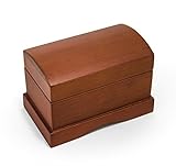 Matte Wood Tone Treasure Chest Simple 18 Note Music
