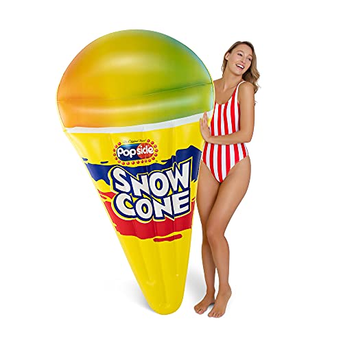 Popsicle Inflatable Pool Float - Creamsicle, Rainbow, Cyclone, Firecracker, and More - Durable, Large Floats - Perfect for Pool, Beach, Party (Glitter Snowcone)
