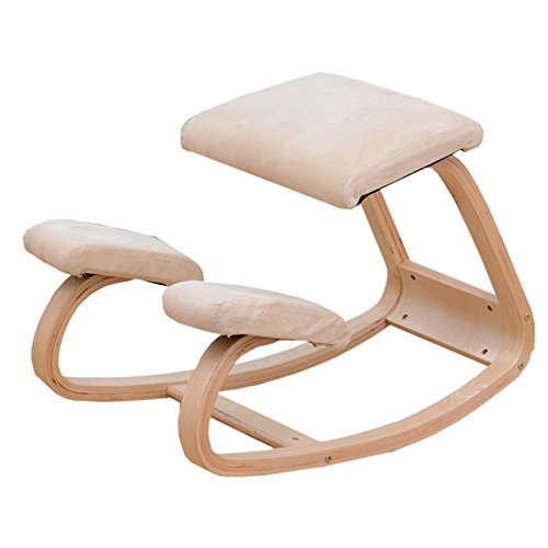 Vogvigo Ergonomically Designed Kneeling Chair Kneeling Chair Office Ergonomic Posture Adjustable Posture Improvement Ergonomic Kneeling Chair for Home Office (Beige) - Thumbnail 6