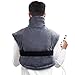 Tech Love Neck Heating Pad Electric Shoulder Heat Wrap with Auto Shut Off and Continuous on, Large Moist Heated Pads, Charcoal Gray