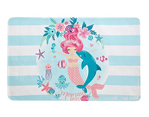 Heritage Kids Royal Plush Area Rug with Anti Skid Back, Mermaid, 30"x46", Multi