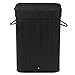 SONGMICS Laundry Hamper with Lid, Bamboo Laundry Basket with Liner Bag, Foldable Storage Hamper with Handles in Bedroom Laundry Room, 72L, Black ULCB10H
