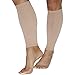 A.M.P.S Women's Calf 20-30 Mmhg Compression Sleeve Large Beige
