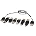 Daffodil USB Adapter Kit - 1m Retractable USB Extension Cable with 6 Convertors [ USB A Male/A Female/B Male USB/Mini 5 pins/Mini 4PA / Mini 4P / Mini 1394] …