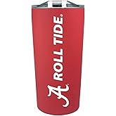 Campus Colors NCAA Stainless Steel Tumbler perfect for Gameday - 18 oz - Double Walled - Keeps Drinks Perfectly Insulated (Alabama Crimson Tide - Crimson)