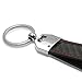 iPick Image Made for Honda Civic Type R Real Black Carbon Fiber Loop Strap Key Chain with Red Stitching