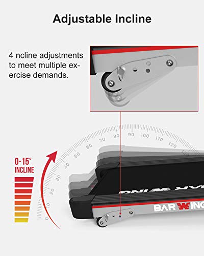 BARWING Electric Folding Treadmill Walking and Running Machine, Cardio Fitness Exercise Equipment with Wider Belt, Easy Assembly and Move - Thumbnail 2