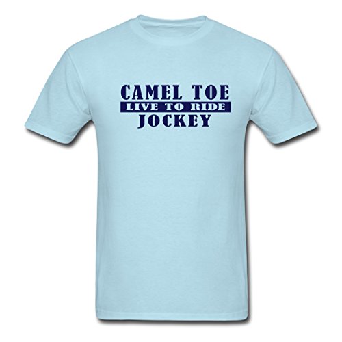 ZAKE Personalize Men's Camel Toe Jockey T-Shirts Sky blue L