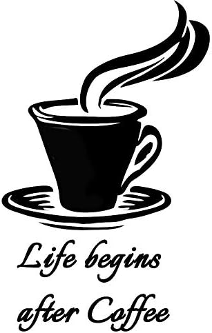 Stickers Muraux Fantaisie Pour Cuisine Avec Citation Sur Le Cafe Cm X 32 Cm Noir Amazon Fr Cuisine Maison