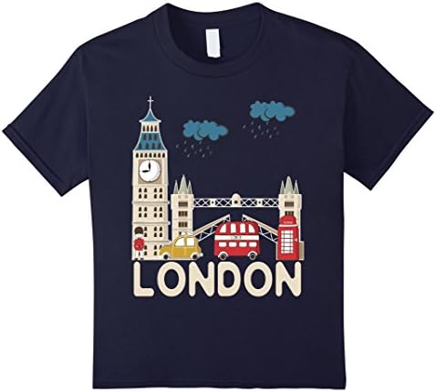 Kids London Souvenir T Shirt 6 Navy