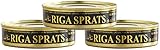 Unda, Riga Sprats (Pack of 3) (Smoked Fish Delicacy) in Oil, Imported from Latvia, 5.60 oz (each)