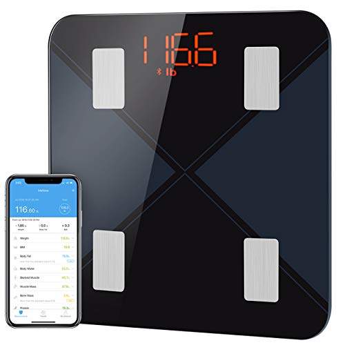 BMI Scale Digital Weight and Body Fat Scale Mpow Bluetooth Bathroom Smart Scale, 13 Physical Body Data Precision Body Composition Analyzer -Weight,BMI,Muscle etc by APP for Fitness Tracking