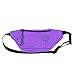 DALIX Fanny Pack w/ 3 Pockets Traveling Concealment Pouch Airport Money Bag (Purple)