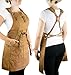 Waterproof Canvas Work Apron for Men and Women, Heavy-Duty Waxed for Durability and Safety - Brown