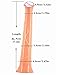 DressLoves Huge Horse Dildo Power Realistic 17.2 Inches Horse Dong With Increasing Size Shaft- Flexible But Firm With Veins For Real Feel With Suction Base.(Nude)