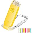 HONWELL Rechargeable Book Light, Clip On LED Reading Lights for Kids Reading in Bed, 3 Brightness Levels Dimmable Bookmark Light for Eye-Protection, Portable Reading Lamp for Bookworms, Travel(Yellow)