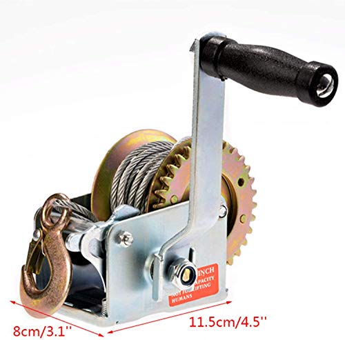 SoB 600lbs Hand Winch Boat Winch - Hand Crank Winch with 8m (26ft) Strap Manual Winches - Two-Way Adjustable Boat Trailer Winch - Corrosion Resistant Towing Winches - Image 3