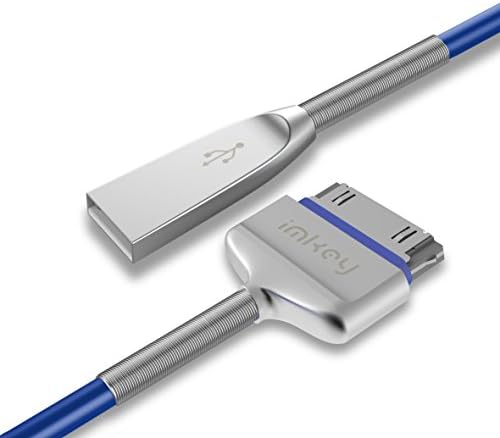 Samsung Galaxy Tab Cable, Premium 6.5 Feet Zinc-Alloy Spring USB to 30 Pin Sync Data Fast Charging Cable For Samsung-Galaxy Tab 2 10.1" 7.0" 7.7" 8".9" (Blue)