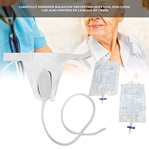 Urine Collection Bag, Female Urine Collection Bag Reusable Silicone Urinal Urinary Drainage Bag Urine Collection Bag for Women Elderly Bedridden