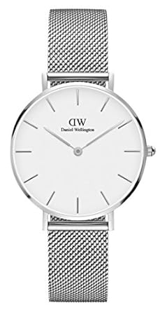 Daniel Wellington Classic Petite Mineral Crystal Glass Analogue White Women's Watch - DW00100164
