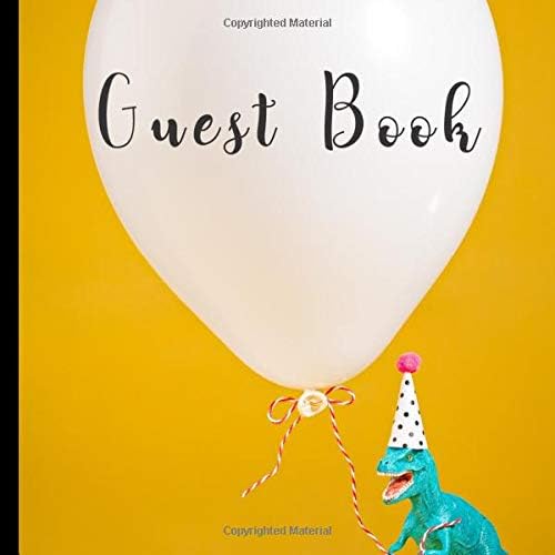 Guest Book: Beautiful Dinosaur Theme Party Guest Book Includes Gift Tracker and Picture Memory Section (Dinosaur Party Guest Books) Paperback – 3 Jun 2019